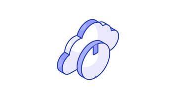 nube caricamento, nube con verso l'alto freccia, concetto di nube caricamento.. video