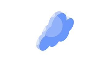 öga inuti moln som visar begrepp animerad ikon av moln övervakning, redo till använda sig av video