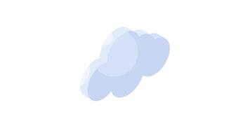 Pie chart with cloud showing concept isometric animated icon of cloud analysis video