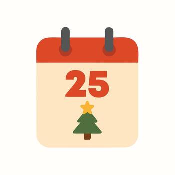 Christmas Advent Calendar Icons Set of Twenty-Five Minimal Symbols vector