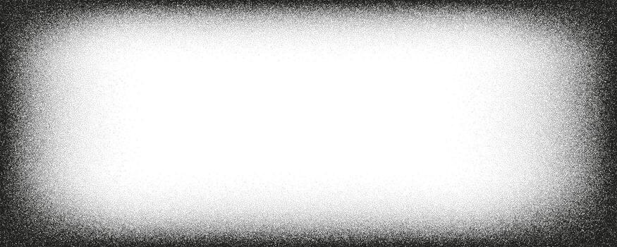 Black round vignette gradient background with old film texture. Realistic transparent overlay with gritty and noise. Grainy texture frame, distressed retro movie or photo negative effect vector