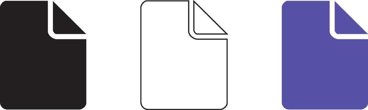 Document and File Icon for Data, Paperwork, and UI Design vector