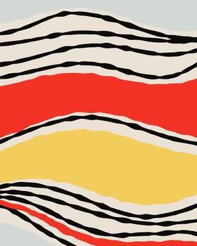 Abstract retro colorful line memphis pattern background layout print art editable vector