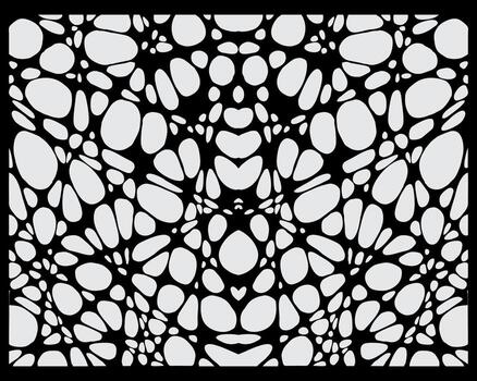 simétrico burbuja monocromo textura biomorfismo químico red modelo antecedentes póster diseño fondo de pantalla impresión Arte vector