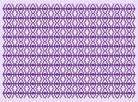 Geometric pixel mosaic repeat pattern purple color shape background illustration motif fabric textile texture vector