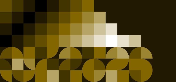 Geometric patterns in earthy colors vector