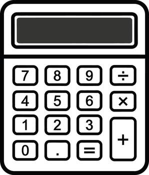 Calculator, a tool for mathematical calculations and financial planning, essential for accounting and budgeting vector