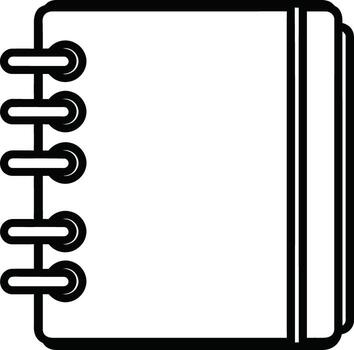 A blank notebook, a versatile tool for capturing ideas, notes, and creative expressions vector
