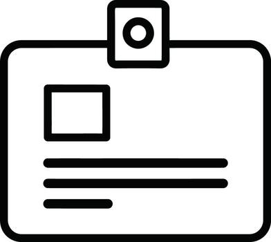 Identification card, used for security and access control in various organizations and events vector