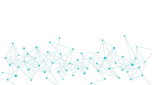 Abstract science and innovation technology with connecting dots and lines. Molecular structure and chemical engineering concept vector