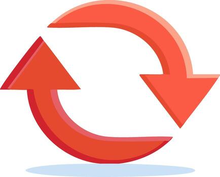 An arrow pointing to the left and right vector