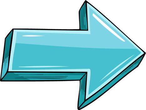 An arrow pointing in the direction of the arrow vector