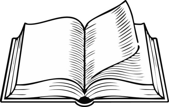 An open book with a page turned vector