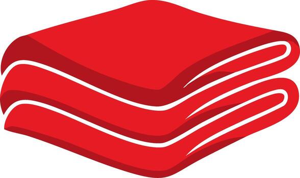 Abstract Red Layers Folded Design Element vector