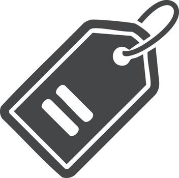 Blank price tag graphic with string design for marketing and commerce vector