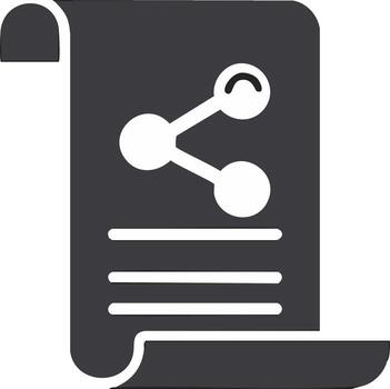 Document with Share Icon Symbolizing Content Distribution and Networking vector