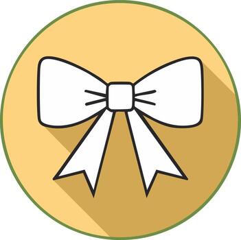 sencillo ilustración de un blanco arco con sombra efecto en un circulo para diseño elementos vector