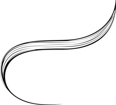 Dynamic flowing abstract black curved lines elegant graphic design element wave shape vector