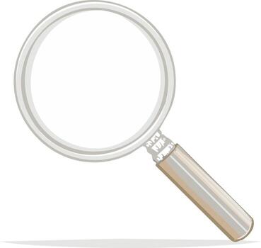 Simple Magnifying Glass Icon for Search Find Discover Explore and Inspect Concepts vector