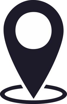 Modern Geometric Location Pin Mark for Digital Map Navigation and Positioning vector