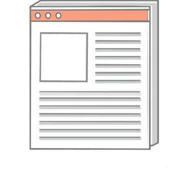 sencillo gráfico ilustración de un documento con texto y imagen marcadores de posición vector