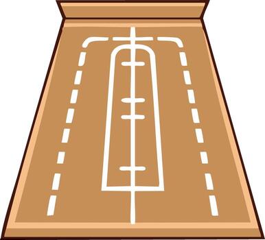 Abstract illustration of a race track with lane markings and starting grid vector