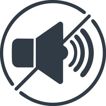 Silent mode icon symbolizing no sound or mute function on devices vector