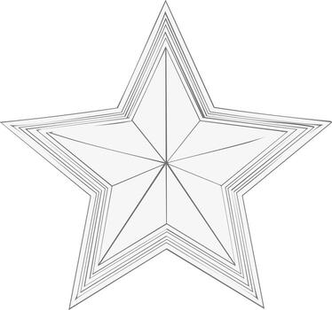 Layered Star Geometric Shape Fading Design Artistic Element vector