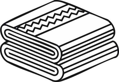 Folded Fabric with Chevron Pattern Illustration vector