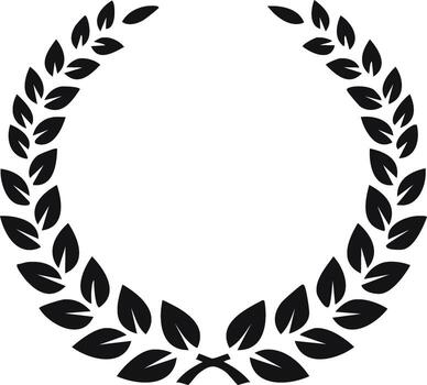 Stylized laurel wreath graphic design element for awards and ceremonial use vector