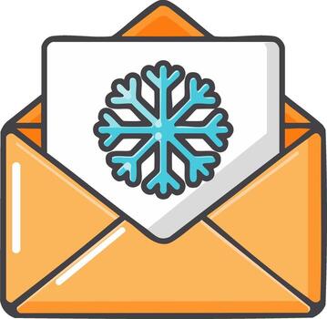 invierno mensaje con copo de nieve símbolo. sobre ilustración vector