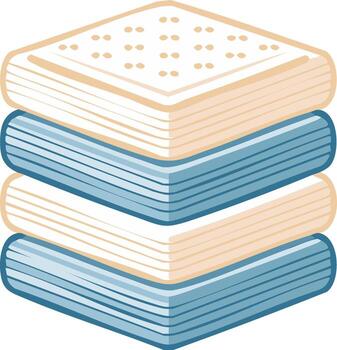 Stack of colorful books with Braille text promoting inclusive education and accessible learning resources vector