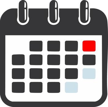 Calendar Icon with Marked Dates Schedule Event Organizer Appointment Reminder vector