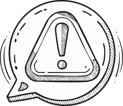 A warning sign with an exclamation mark on it vector