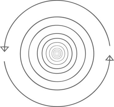 concéntrico círculos y flecha símbolos gráfico diseño vector