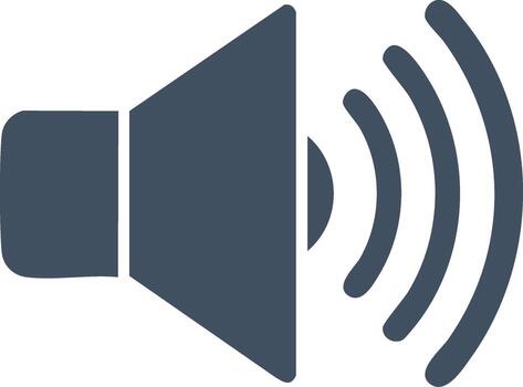 Sound volume icon showing audio levels, volume control symbol, speaker icon vector