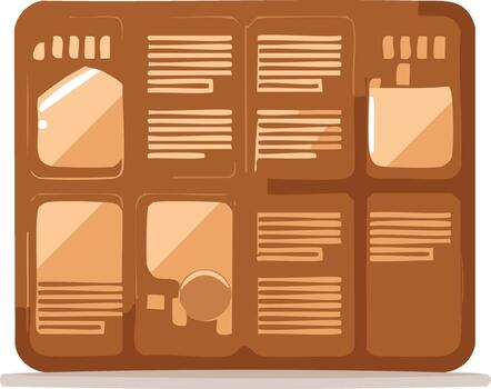 Abstract digital display with squares and text for data and content vector