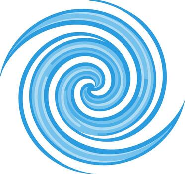 Swirling Water Pattern with Varying Blue Tones Forming a Vortex Shape vector
