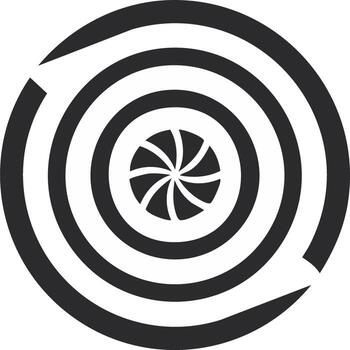 Abstract Concentric Rings and Swirl Design vector