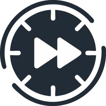 Fast forward symbol inside clock vector