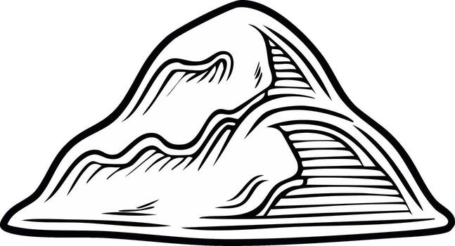 Abstract mountain range with dynamic line art and shading vector