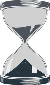 Hourglass Illustration Showing Passing Time and Deadlines vector