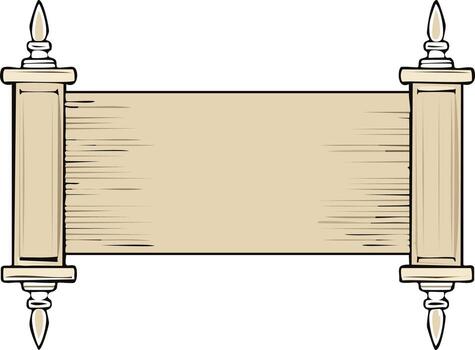 Ancient Scroll Illustration of Parchment Manuscript for Historical Documents and Messages vector