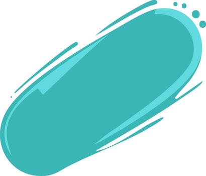 Bright blue abstract oval shape with dynamic speed lines and small circles vector