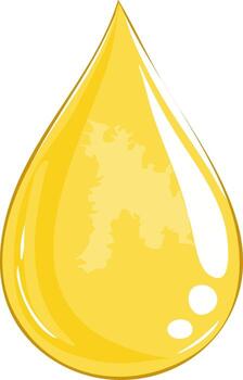 Yellow Liquid Drop with Subtle Texture and Reflections vector