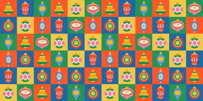Colorful geometric pattern design vector