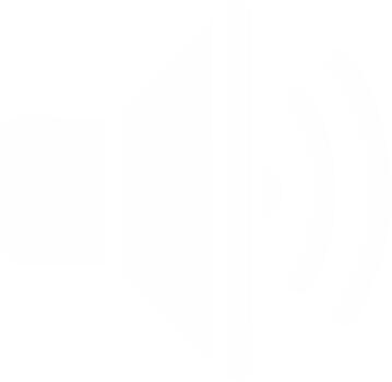 White speaker icon with radiating sound waves symbolizing audio and volume control vector