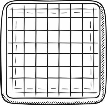 Hand drawn sketch of a grid or chart vector