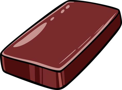 Rich Dark Chocolate Bar With Glossy Surface and Subtle Highlights vector