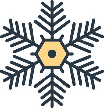 Stylized Snowflake Icon with Geometric Design Winter Frost Element vector